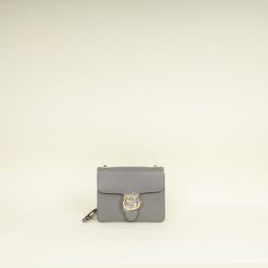 Gucci Gray Interlocking G Flap Small Shoulder Bag