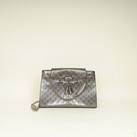 Gucci Metallic Brownish Gray GG Shine Emily Large Shoulder Bag