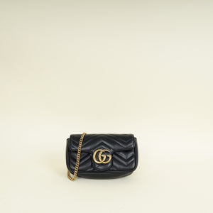 Gucci Black GG Marmont Mini Shoulder Bag