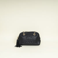 Gucci Black Soho Tassel Zip Chain Shoulder Bag