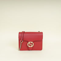 Gucci Red Interlocking G Small Shoulder Bag