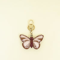 Gucci Tricolor GG Butterfly Keychain Bag Charm