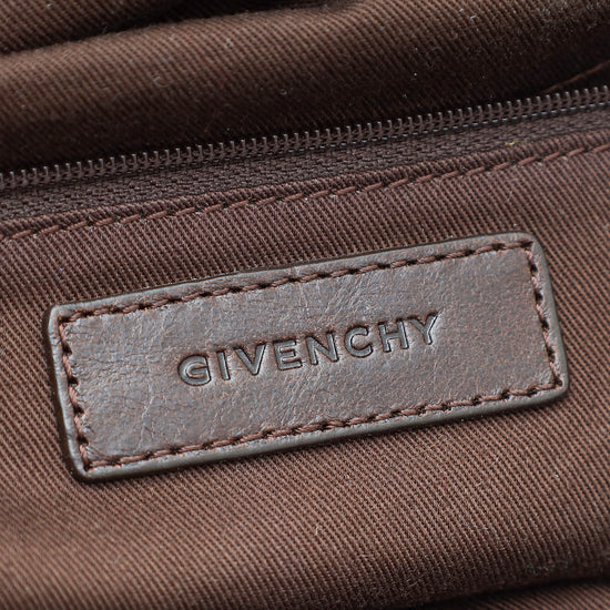 Givenchy Bicolor Denim Logo Hobo Bag