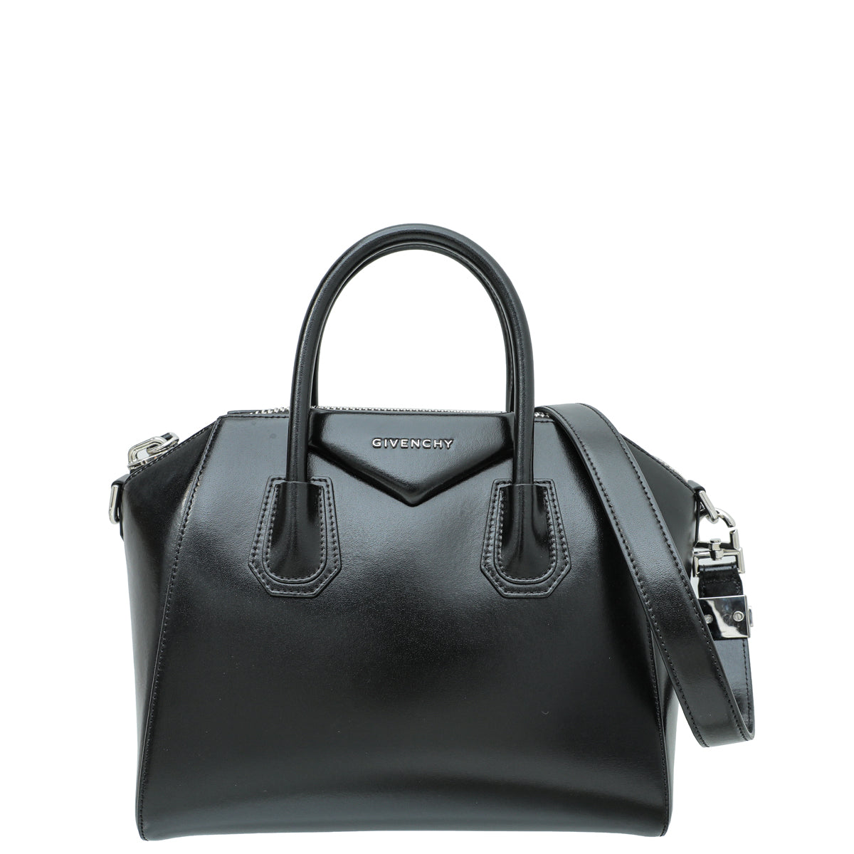 Givenchy Black Polished Antigona Small Tote Bag-Givenchy-THE CLOSET