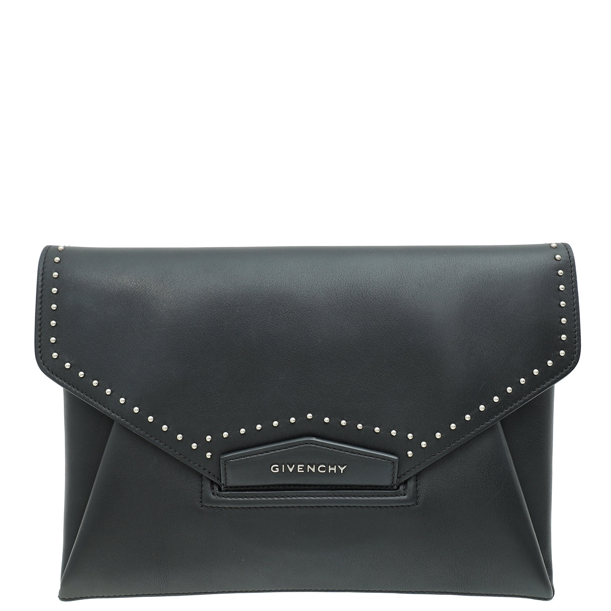 Givenchy Black Studded Antigona Clutch Bag-Givenchy-THE CLOSET