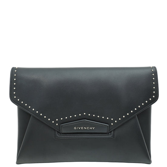 Givenchy Black Studded Antigona Clutch Bag