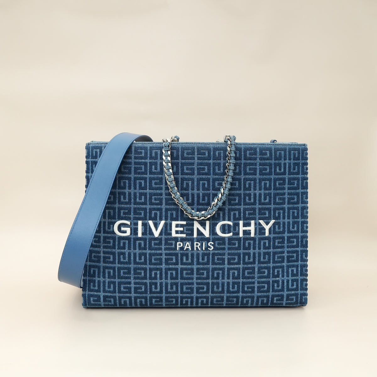 Givenchy Blue G Denim Tote Medium Bag-Givenchy-THE CLOSET