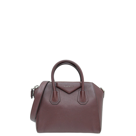 Givenchy Burgundy Antigona Small Tote Bag