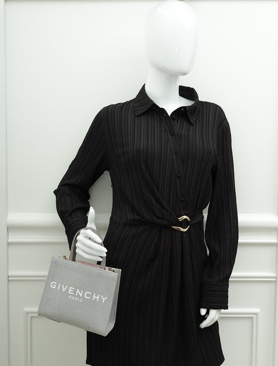 Load image into Gallery viewer, Givenchy Grey Mini G-Tote Shopping Bag
