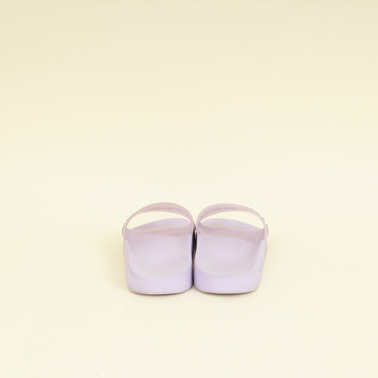 Givenchy Lilac Transparent Rubber Logo Slide Sandals 37