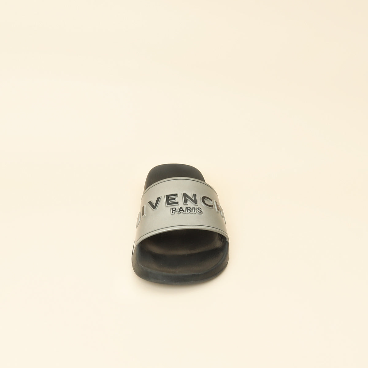 Givenchy Bicolor Logo Rubber Slides 36-Givenchy-THE CLOSET