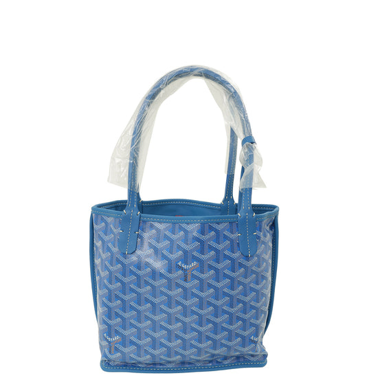 Goyard Blue Ciel Reversible Anjou Mini Bag