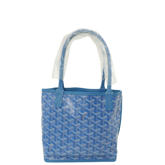 Goyard Blue Ciel Reversible Anjou Mini Bag