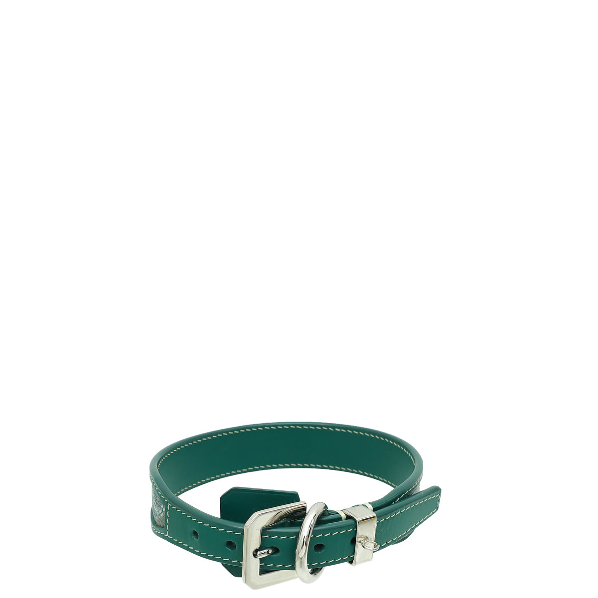 Goyard Green Goyardine Dog Collar