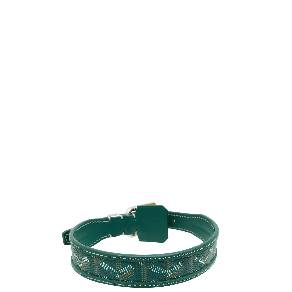 Goyard Green Goyardine Dog Collar