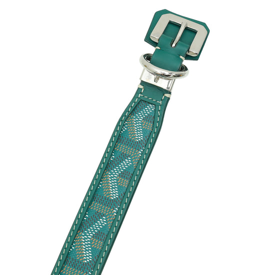 Goyard Green Goyardine Dog Collar