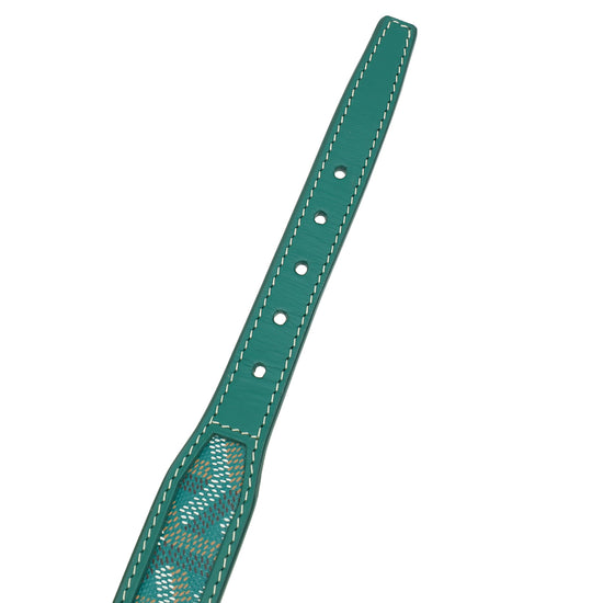 Goyard Green Goyardine Dog Collar