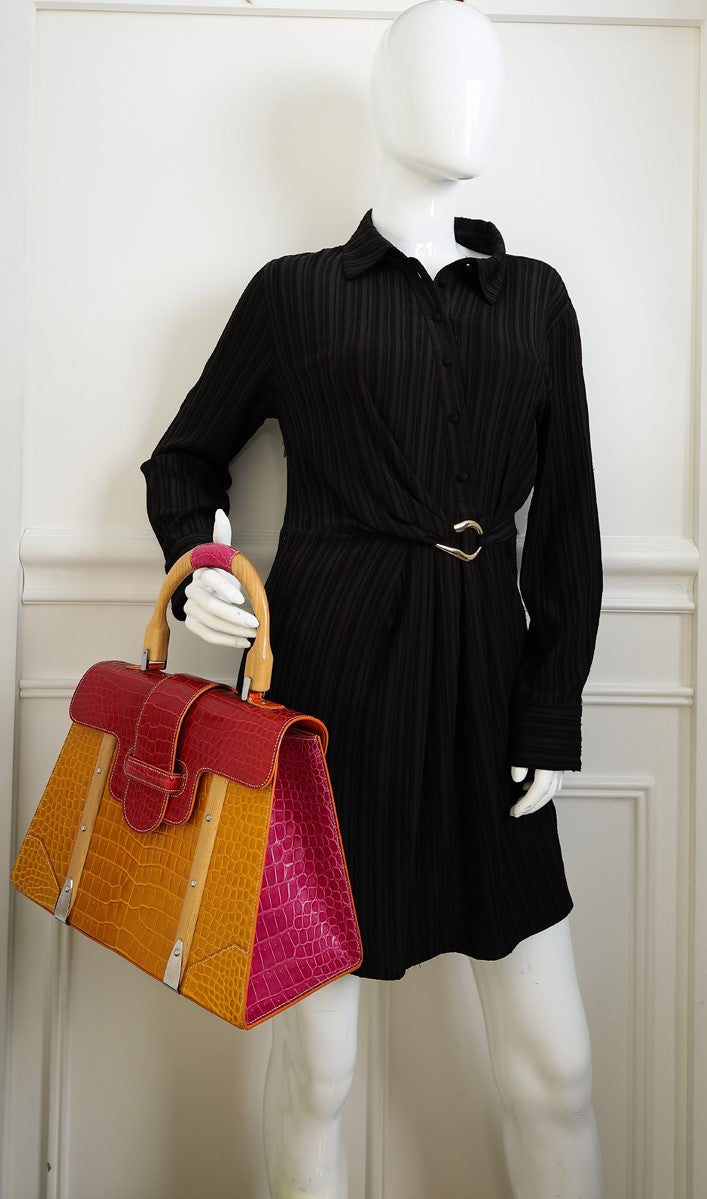 Goyard Multicolor Crocodile Structured Saigon GM Bag