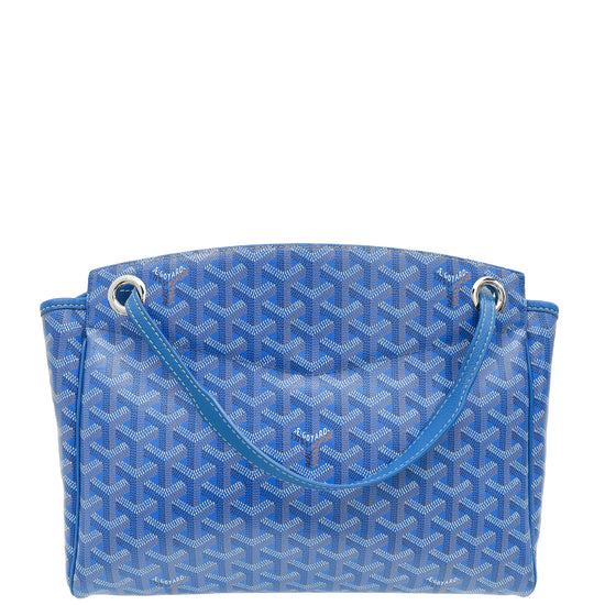 Goyard Blue Goyardine Rouette Souple Tote Bag