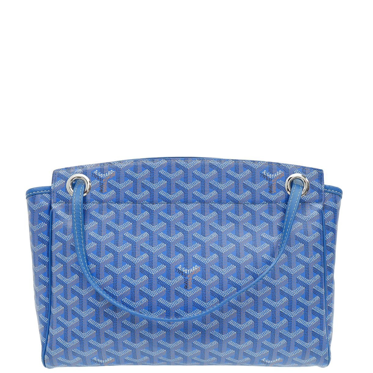 Goyard Blue Goyardine Rouette Souple Tote Bag