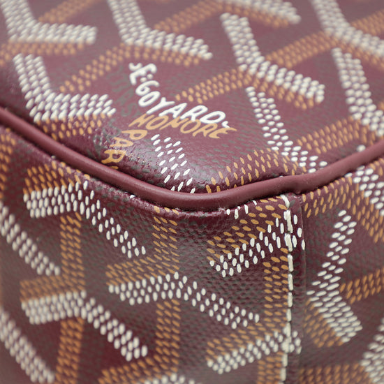 Goyard Burgundy Goyardine Cap-Vert PM Bag