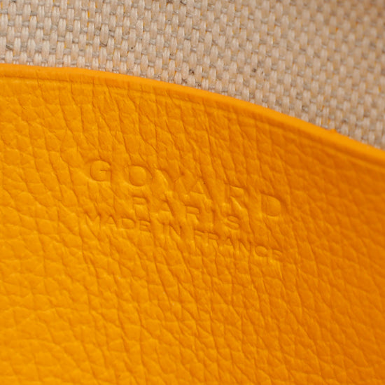 Goyard Yellow Goyardine Plumet Wallet Clutch