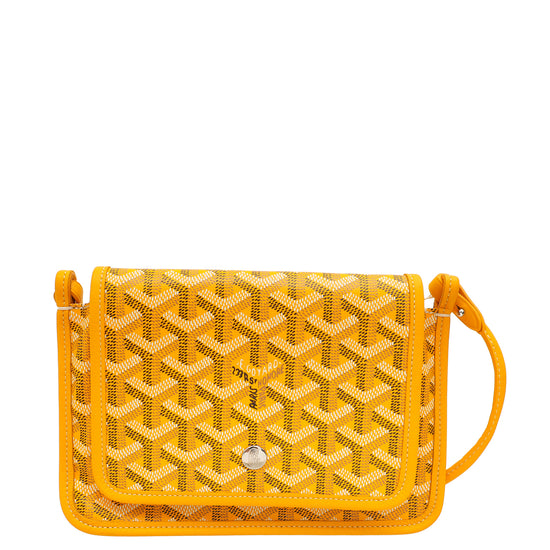 Goyard Yellow Goyardine Plumet Wallet Clutch