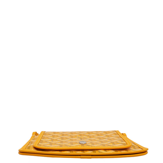 Goyard Yellow Goyardine Plumet Wallet Clutch