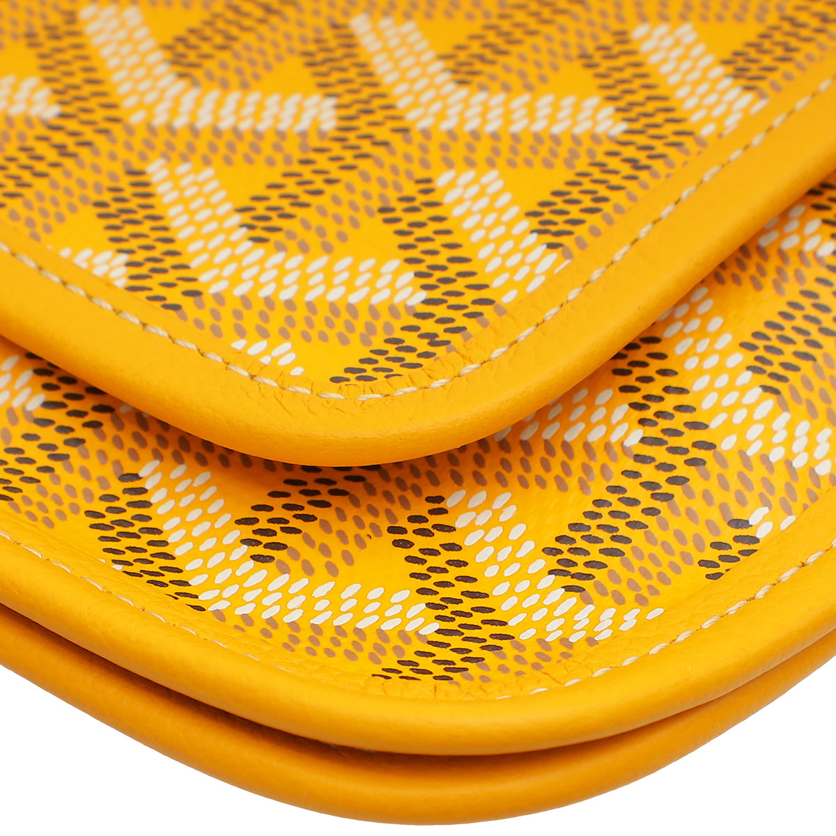 Goyard Yellow Goyardine Plumet Wallet Clutch