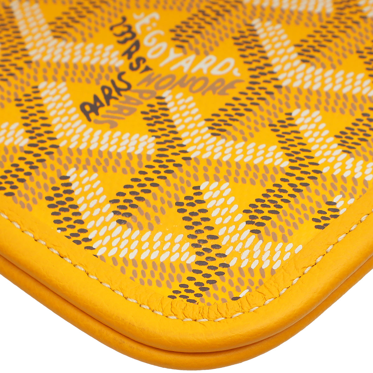 Goyard Yellow Goyardine Plumet Wallet Clutch