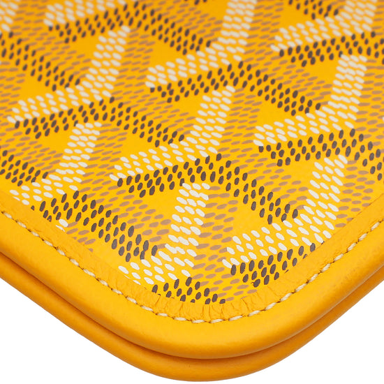 Goyard Yellow Goyardine Plumet Wallet Clutch