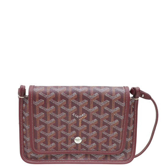 Goyard Burgundy Goyardine Plumet Wallet Clutch