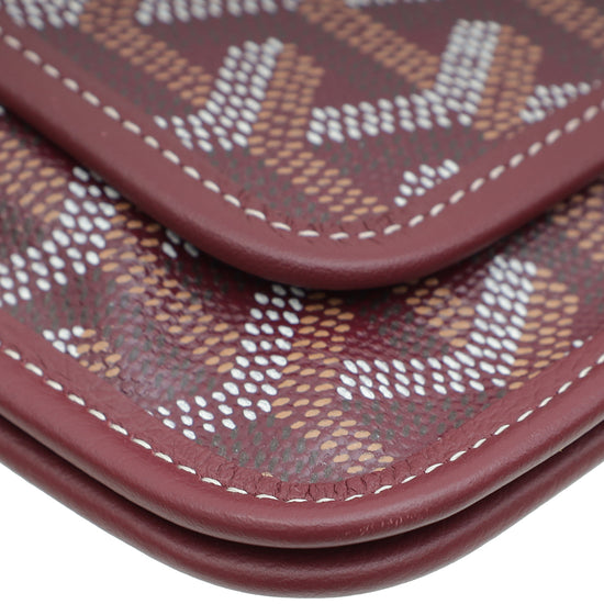 Goyard Burgundy Goyardine Plumet Wallet Clutch