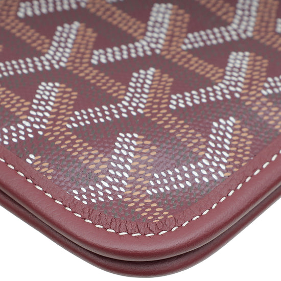 Goyard Burgundy Goyardine Plumet Wallet Clutch