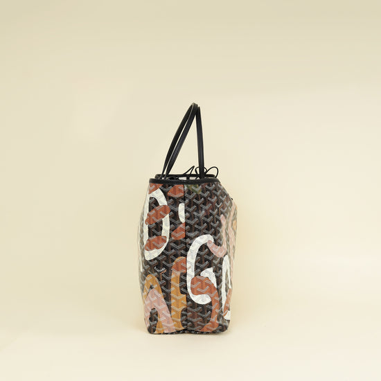 Goyard Black Multicolor Ltd. Ed. Lettres Camouflage Saint Louis PM Bag-Goyard-THE CLOSET