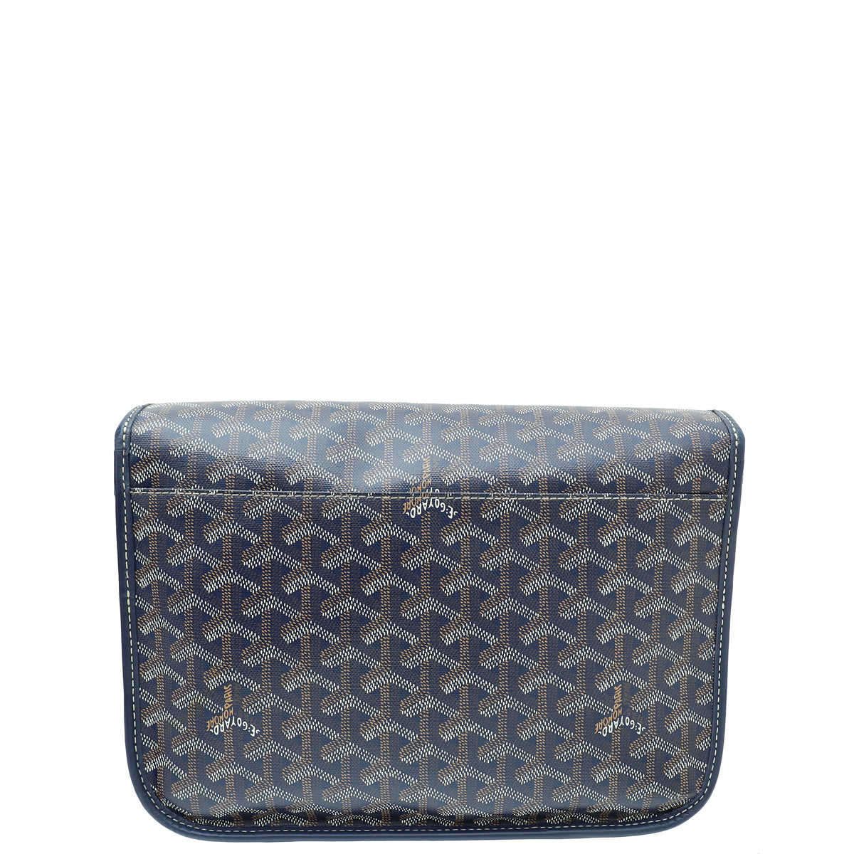 Goyard Navy Blue Goyardine Belvedere MM Messenger Bag-Goyard-THE CLOSET