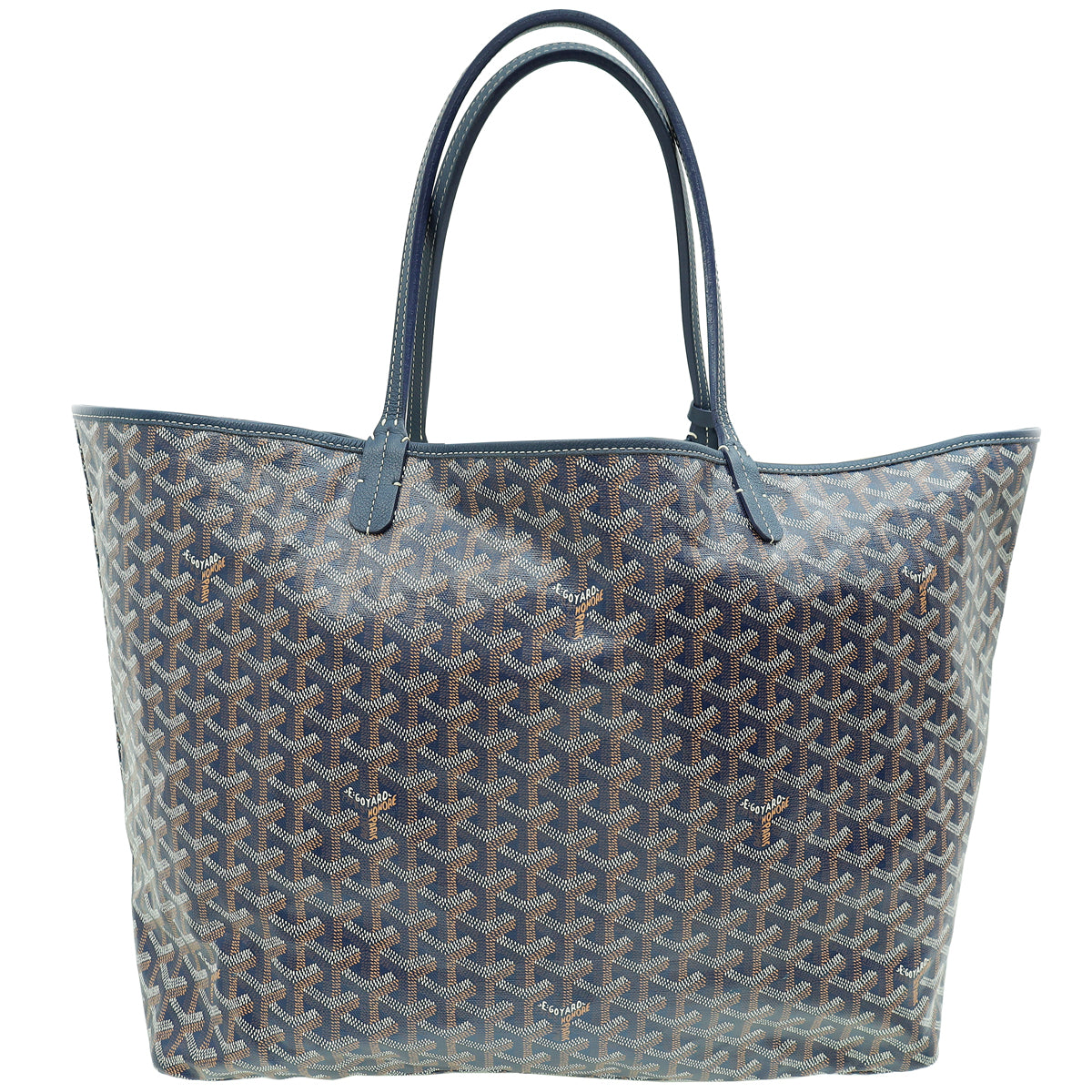 Goyard Navy Blue Goyardine Saint Louis GM Bag-Goyard-THE CLOSET