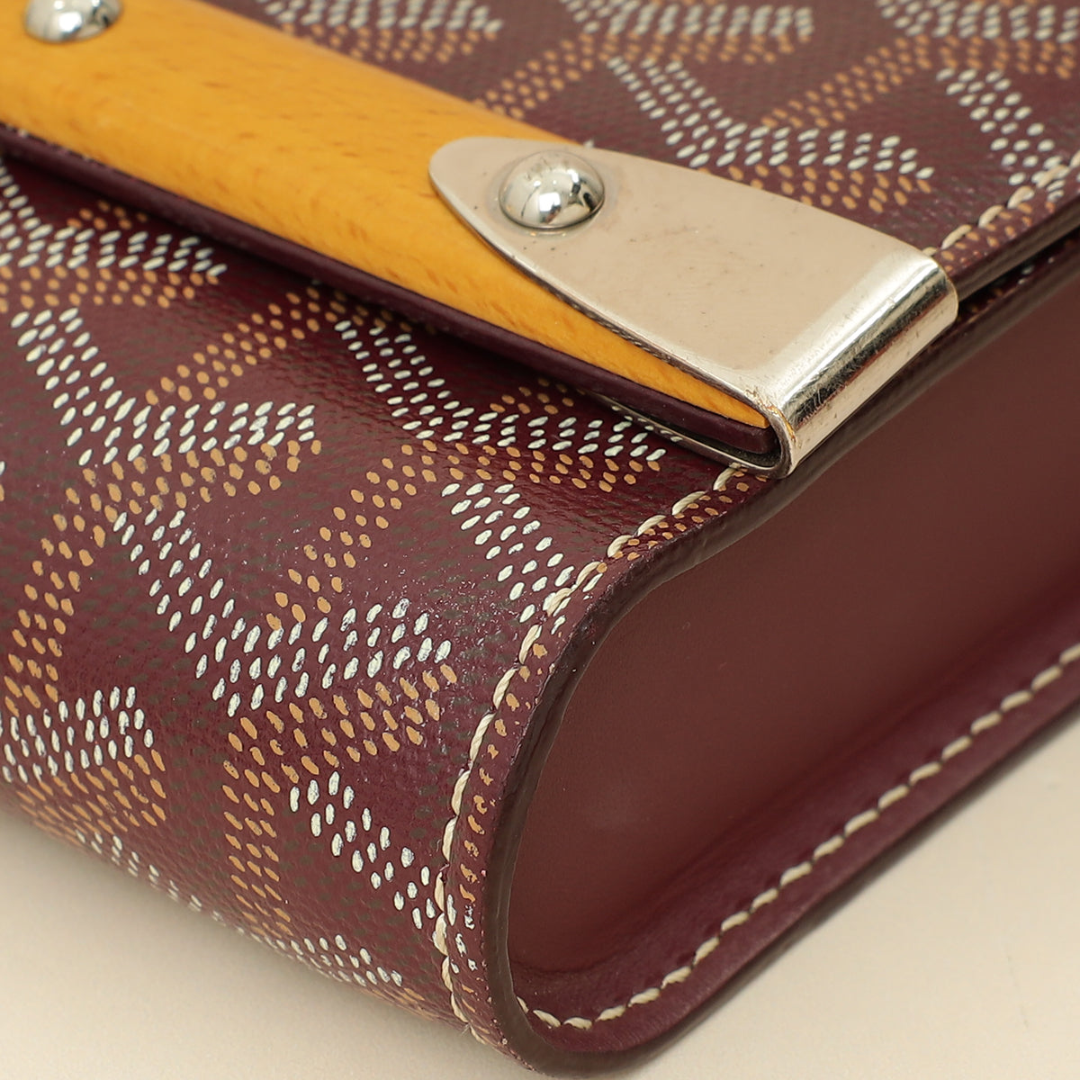 Goyard Burgundy Goyardine Monte Carlo PM Strap Clutch Bag-Goyard-THE CLOSET