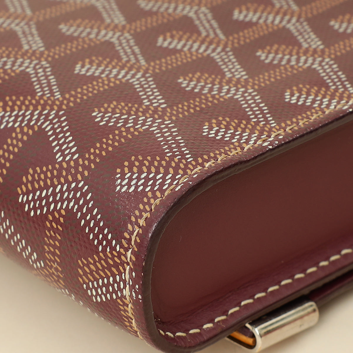 Goyard Burgundy Goyardine Monte Carlo PM Strap Clutch Bag-Goyard-THE CLOSET