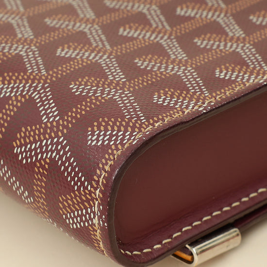 Goyard Burgundy Goyardine Monte Carlo PM Strap Clutch Bag-Goyard-THE CLOSET