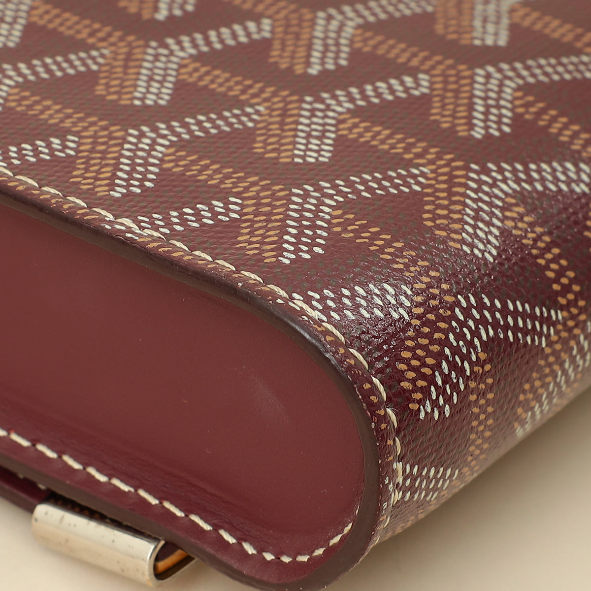 Goyard Burgundy Goyardine Monte Carlo PM Strap Clutch Bag-Goyard-THE CLOSET