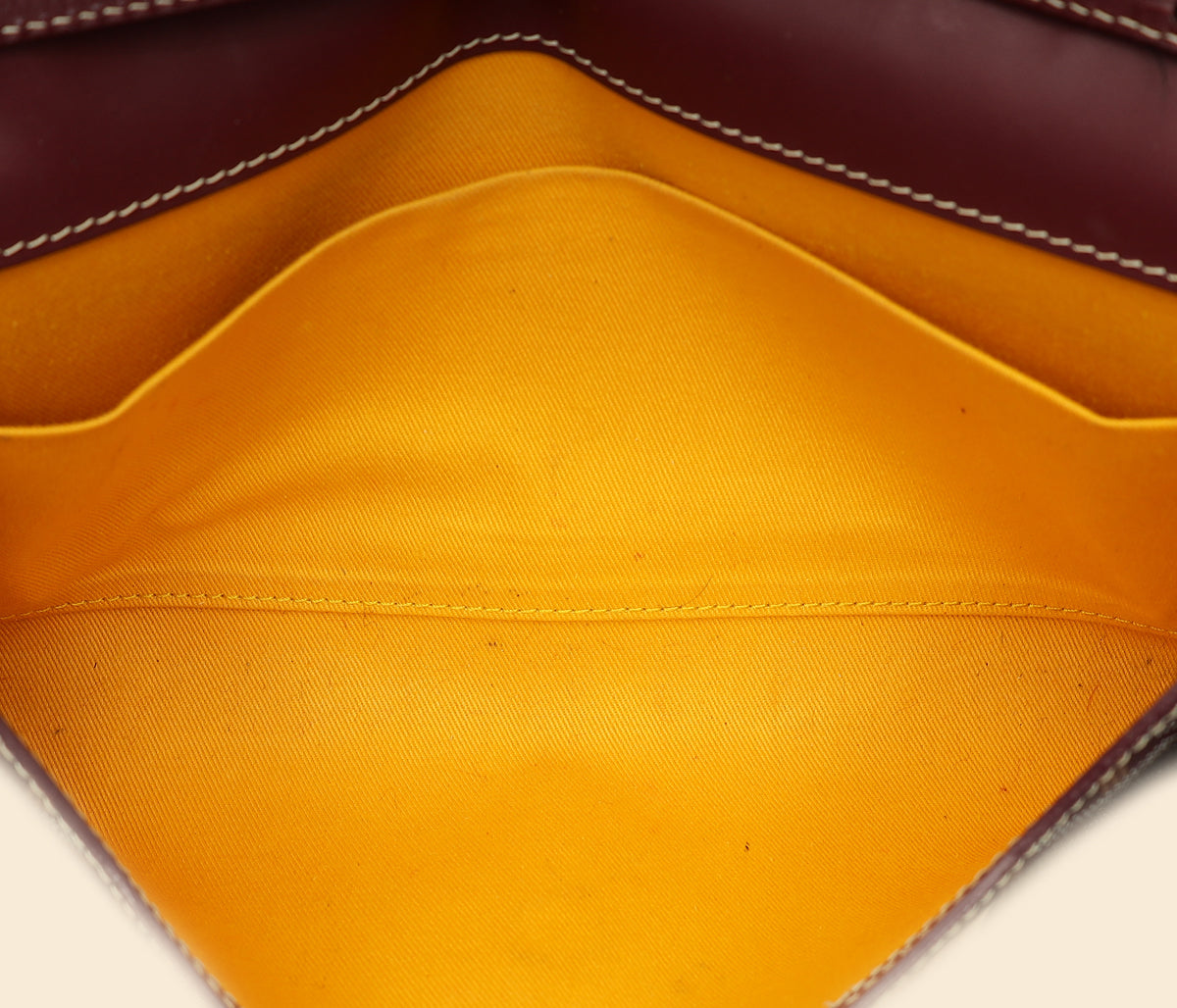 Goyard Burgundy Goyardine Monte Carlo PM Strap Clutch Bag-Goyard-THE CLOSET