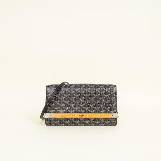 Goyard Black Goyardine Monte Carlo PM Clutch