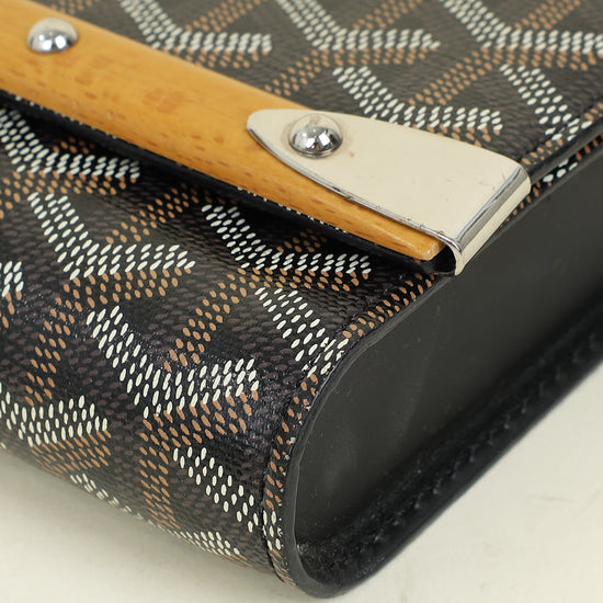 Goyard Black Goyardine Monte Carlo PM Clutch