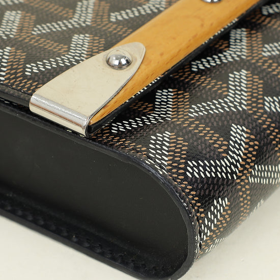 Goyard Black Goyardine Monte Carlo PM Clutch