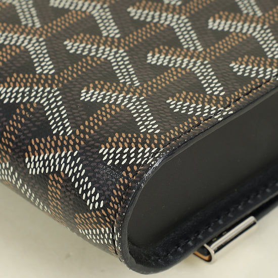Goyard Black Goyardine Monte Carlo PM Clutch