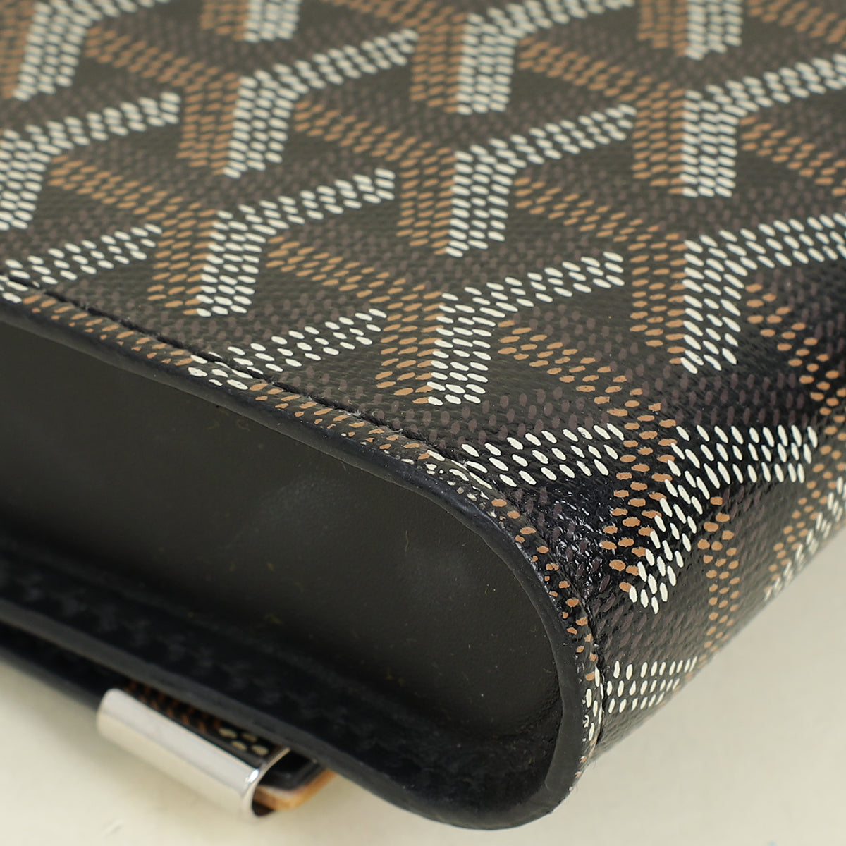 Goyard Black Goyardine Monte Carlo PM Clutch