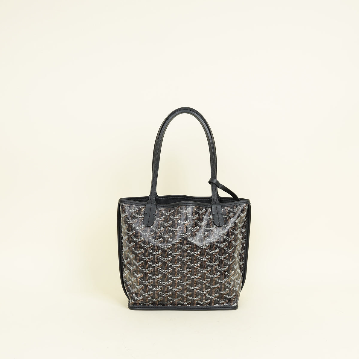 Goyard Black Goyardine Mini Anjou Reversible Bag