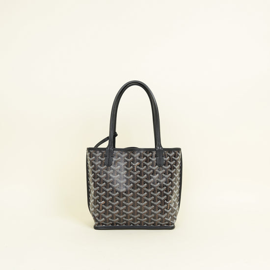 Goyard Black Goyardine Mini Anjou Reversible Bag