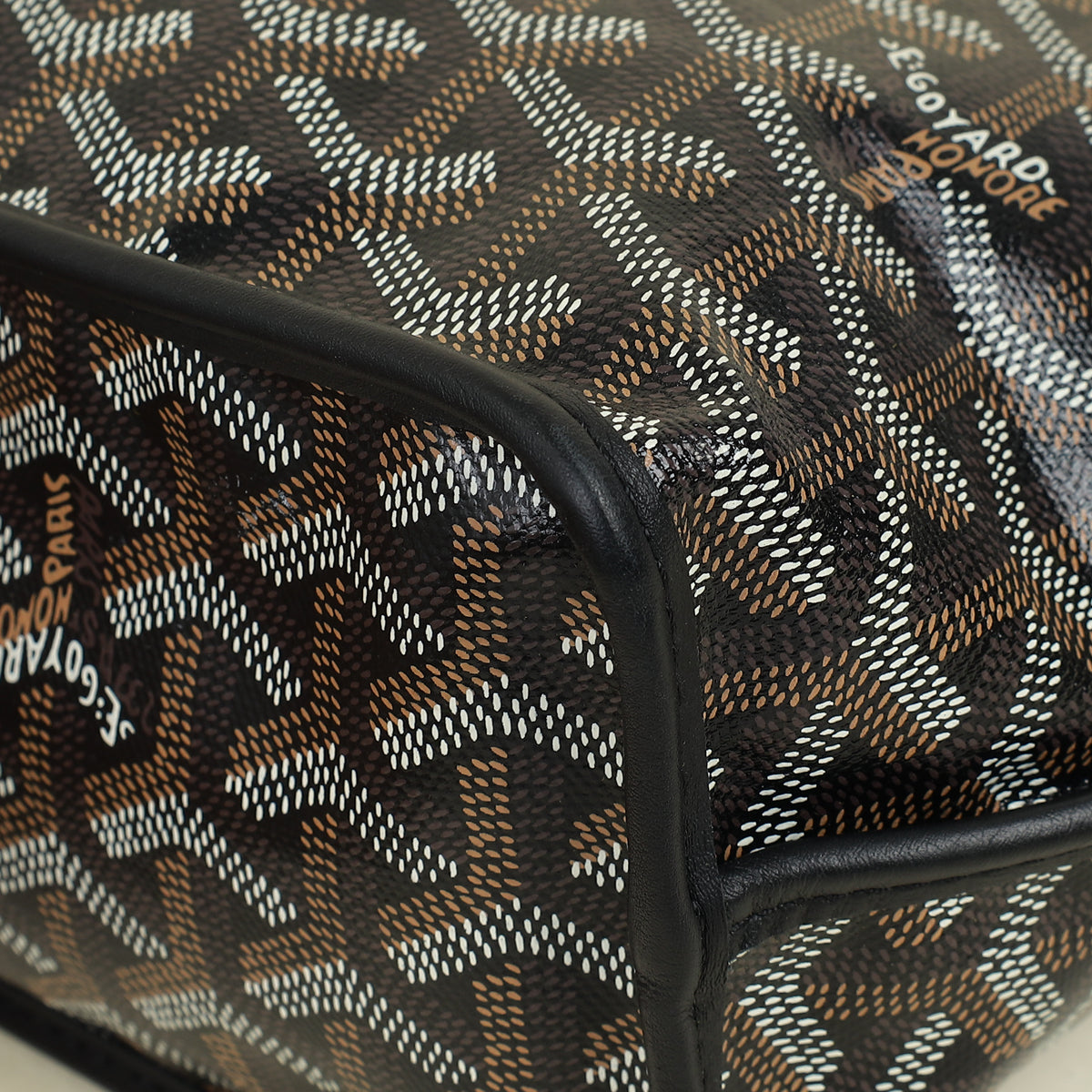 Goyard Black Goyardine Mini Anjou Reversible Bag